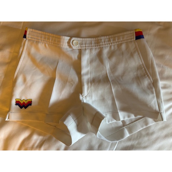 Bogner Pants - Vintage Bogner White Tennis Shorts Striped Waistband Retro Athletic Size 34